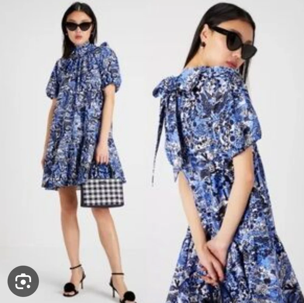 Kate‎ Spade Scenic Stroll Tie-Back Dress In Blazer Blue